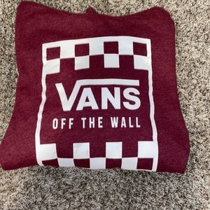 Women’s Vans maroon hoodie (size:medium)